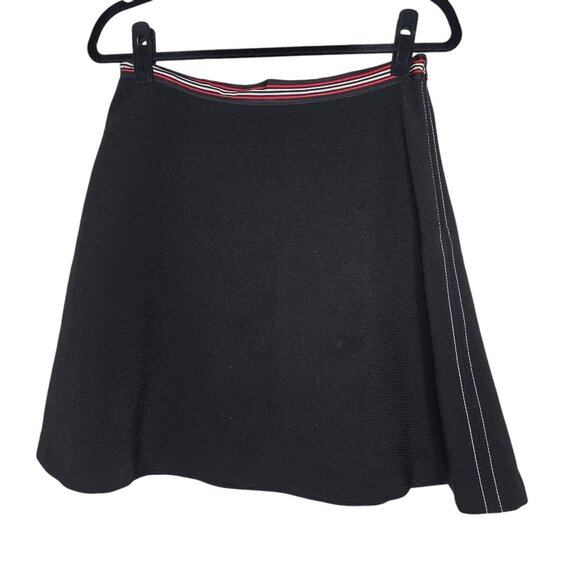 Sandro Paris Size 3 Large Black Textured Skater Mini Skirt Luxury - Picture 1 of 7
